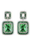 Lea Green CZ Dangle Earrings