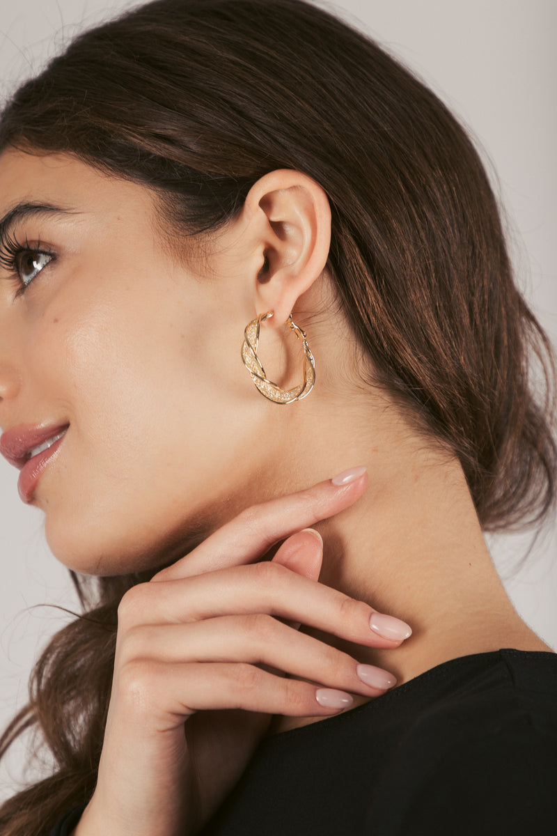 Luna Twist Loop Earring
