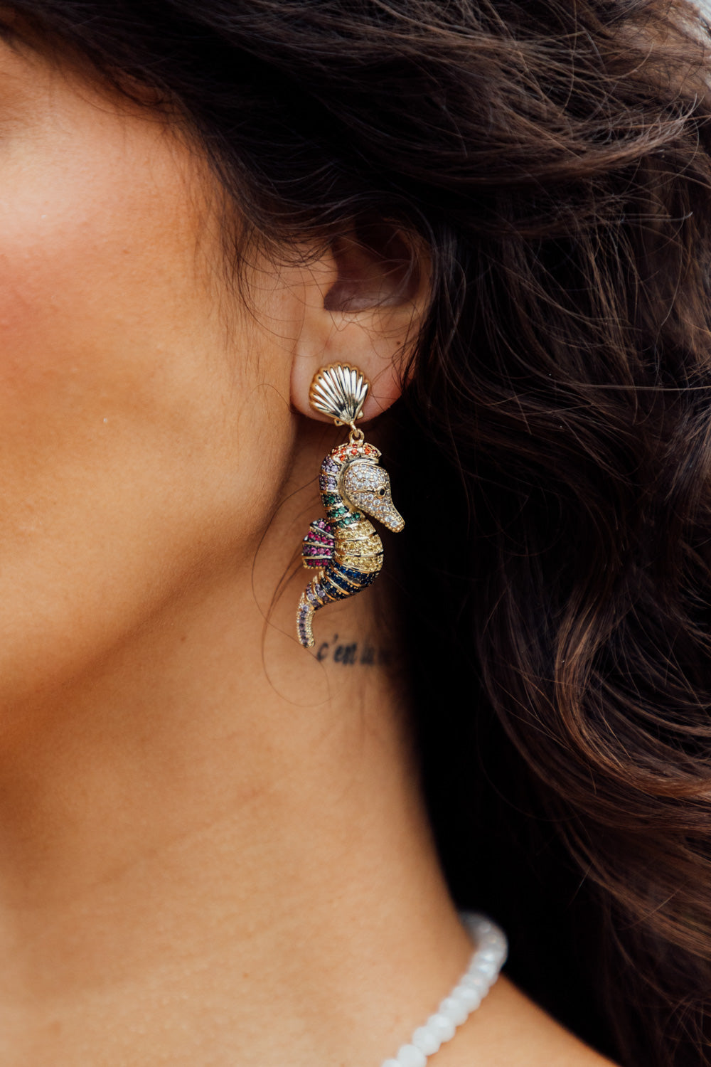 Sea Horse CZ Drop Earrings – Eye Candy Los Angeles