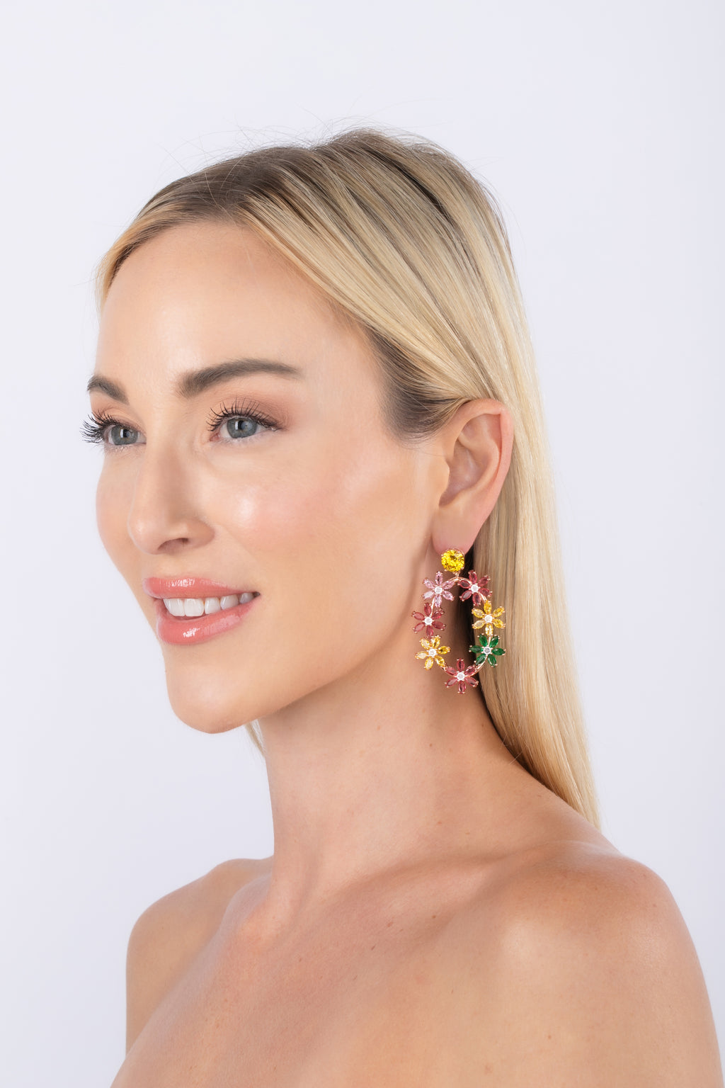 Ines CZ Dangle Earrings