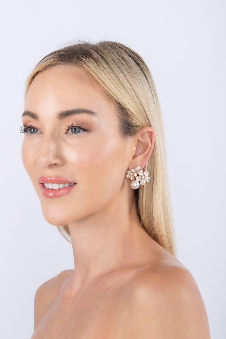 CZ LUXE FLORAL EARRINGS – Eye Candy Los Angeles