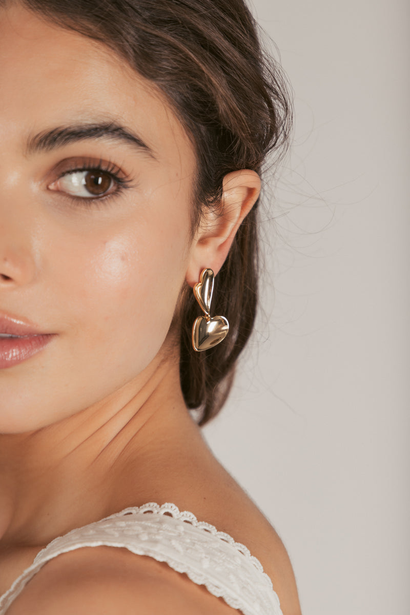 Mae Heart Dangle Earrings