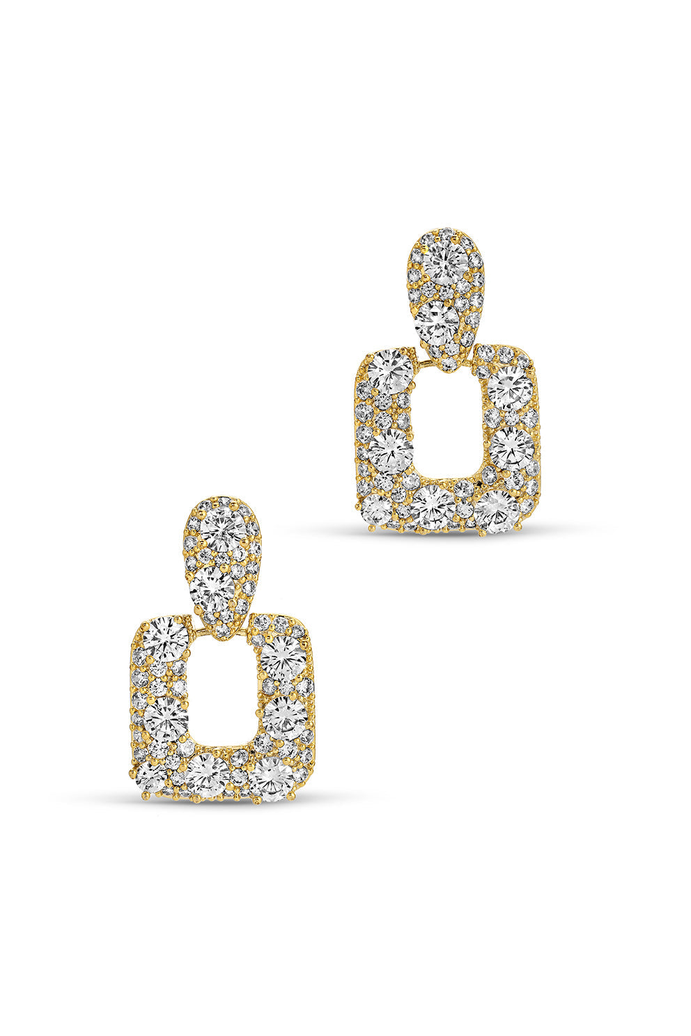 Lucca Door Knocker CZ Earrings