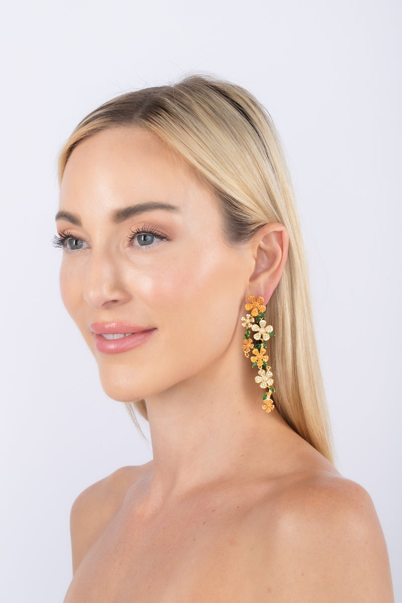 Adele Floral Drop Earrings