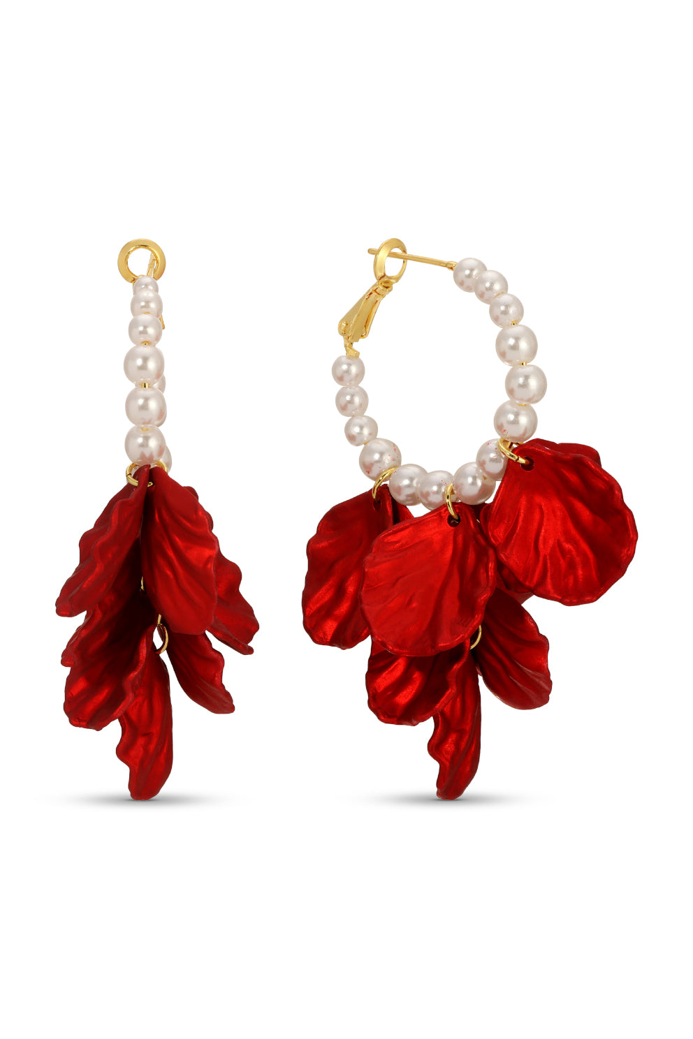 Marguerite Rose Petal Drop Earrings