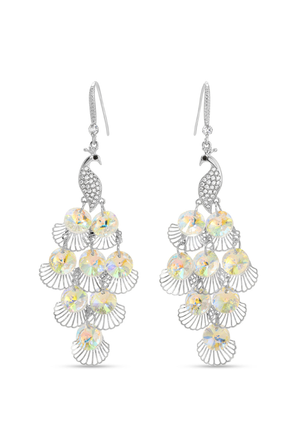 Lora Peacock Dangle Earrings