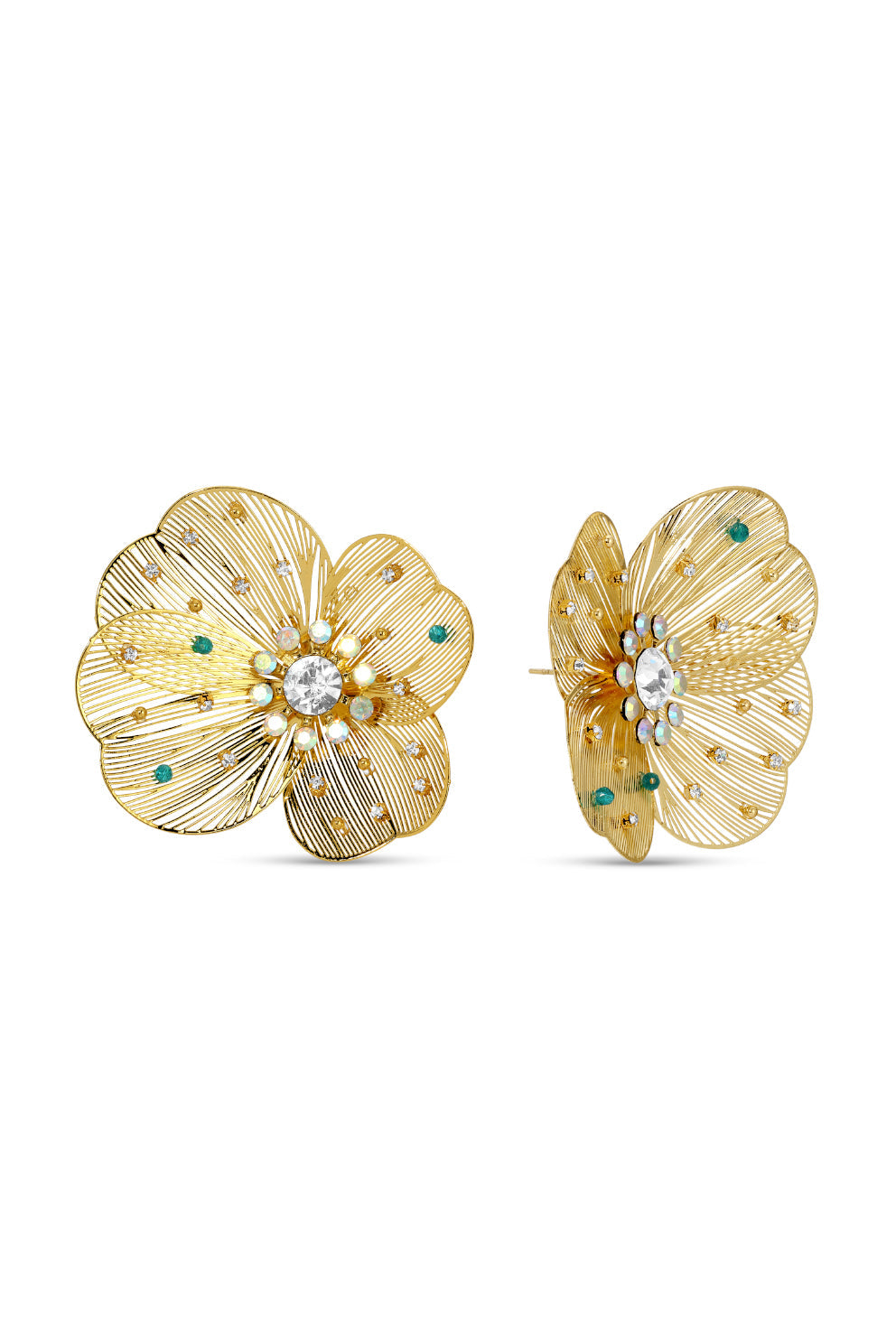 Nora Statement Mesh Flower Studs
