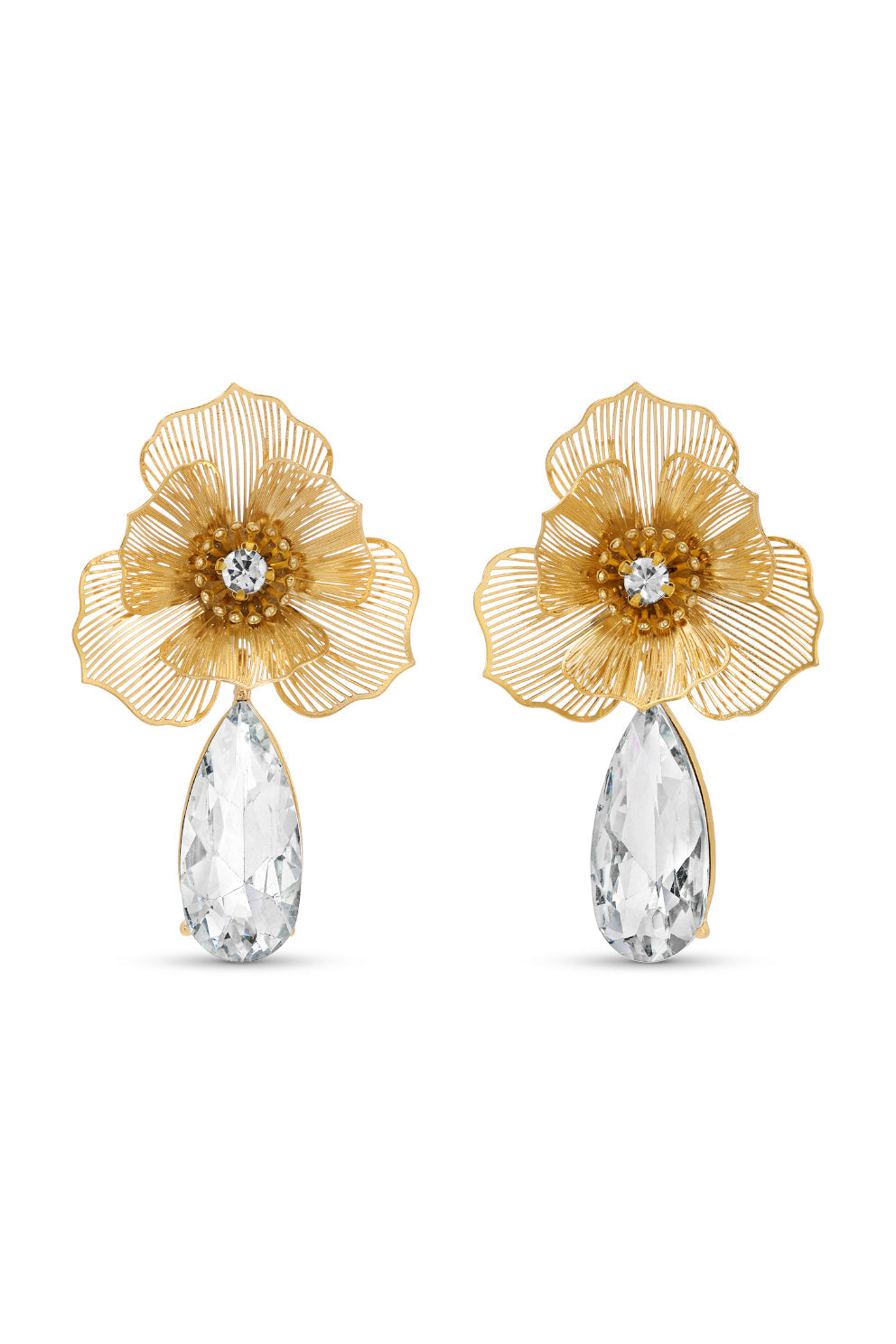 Beatrice Translucent Flower Drop Earrings