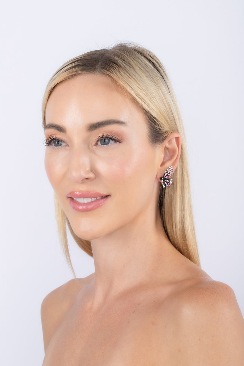 Flutter Earrings - Clear