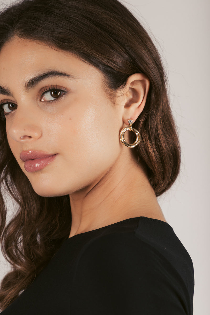 Margot Triple Loop Dangle Earrings