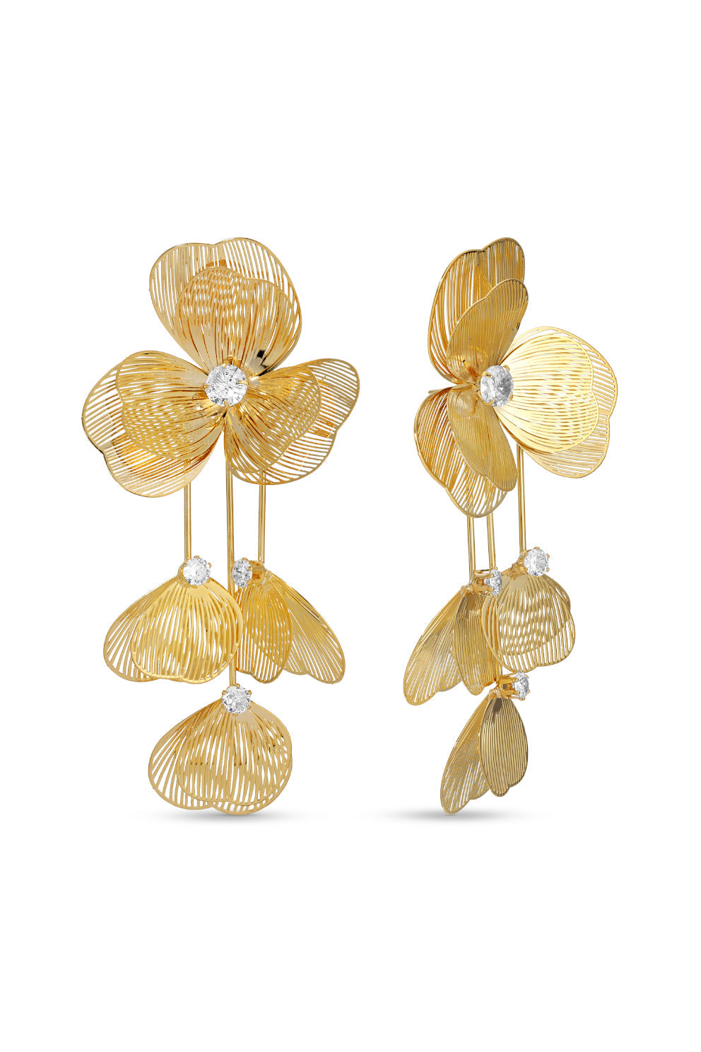 Monica Translucent Flower Dangle Earrings