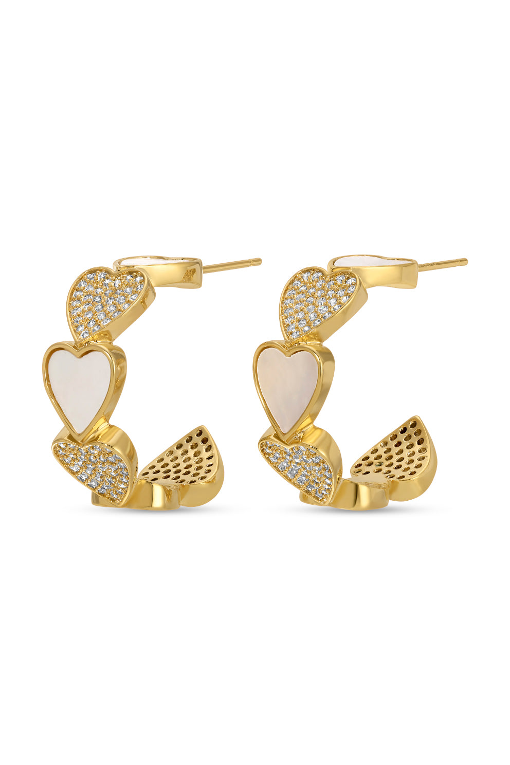 Lucille CZ Heart Earrings