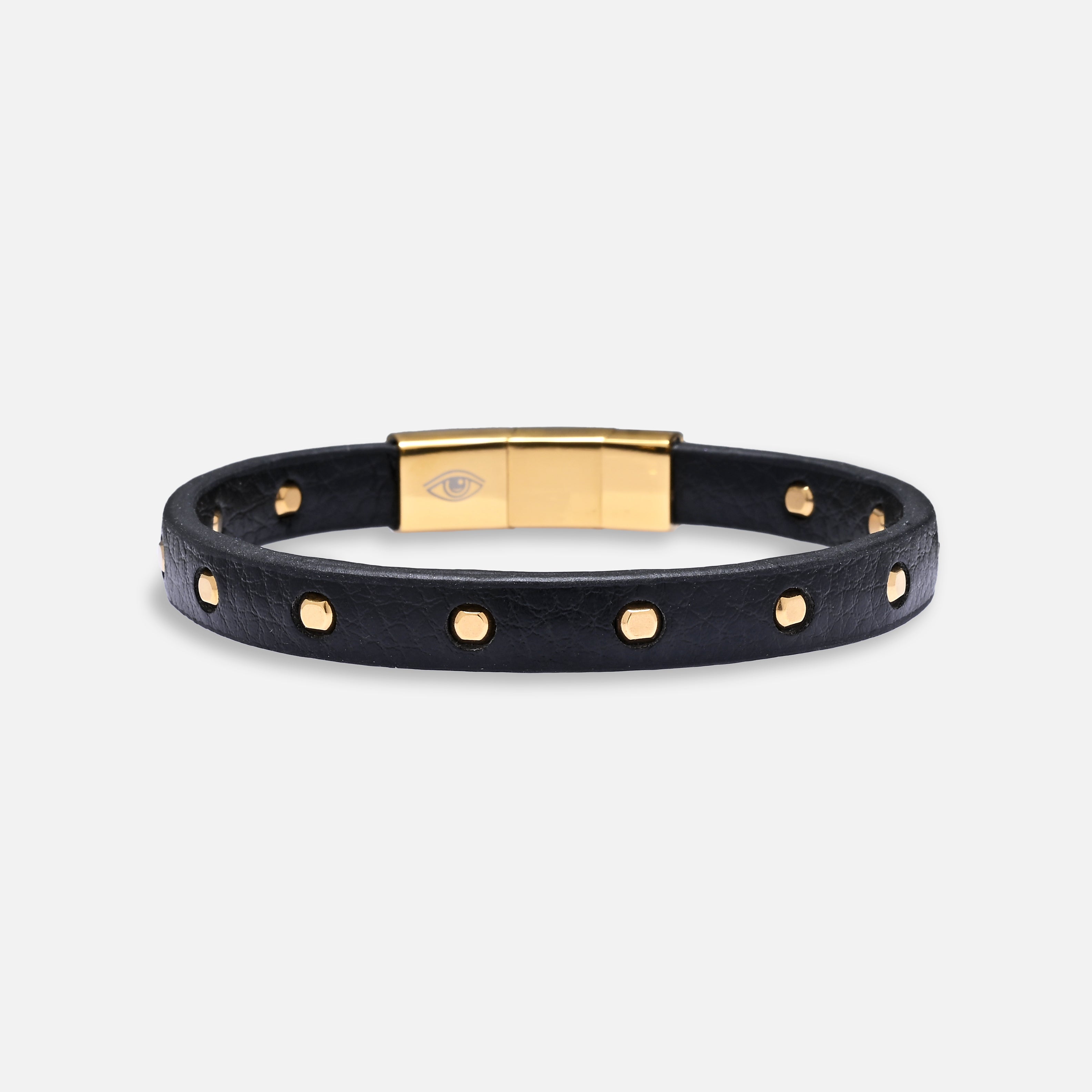 Black Studded Strap Bracelet