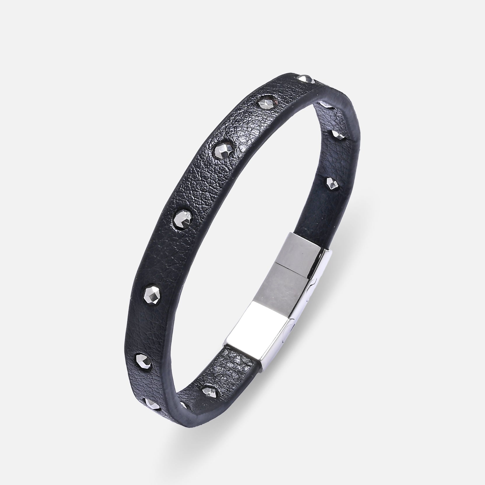 Midnight Steel Strap Bracelet