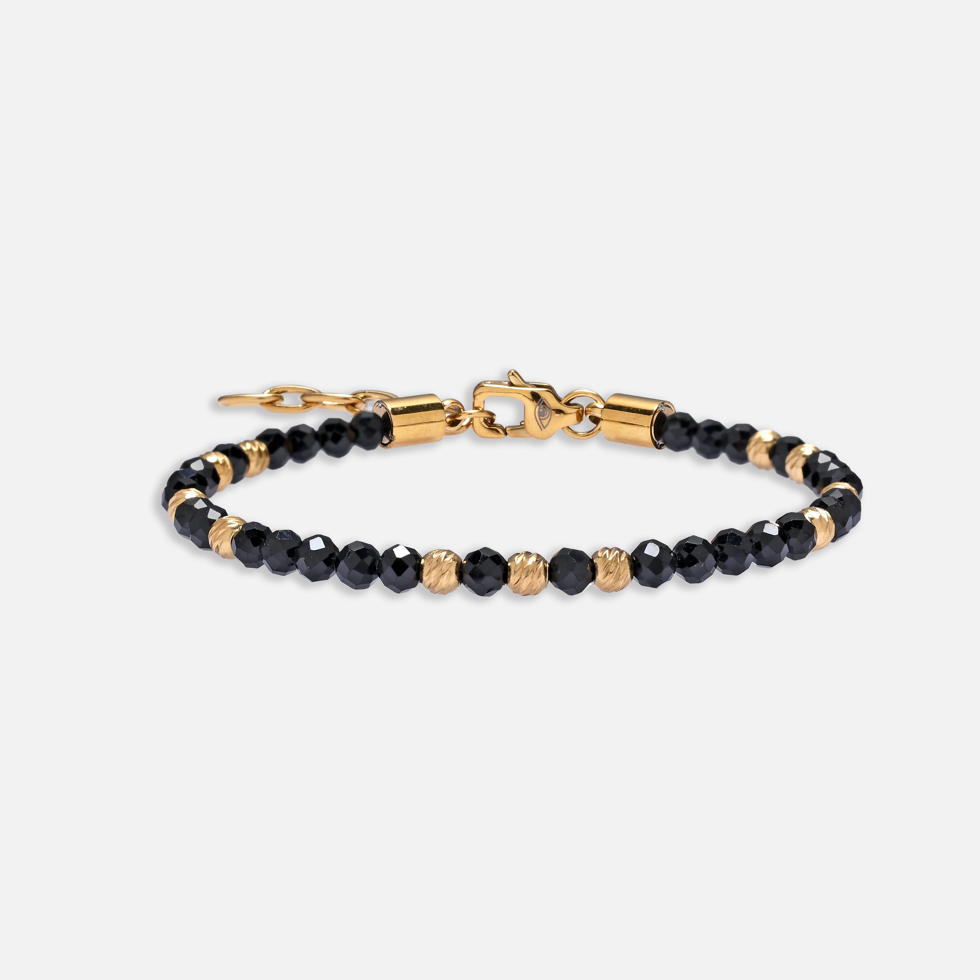 Noir & Gold Beaded Bracelet