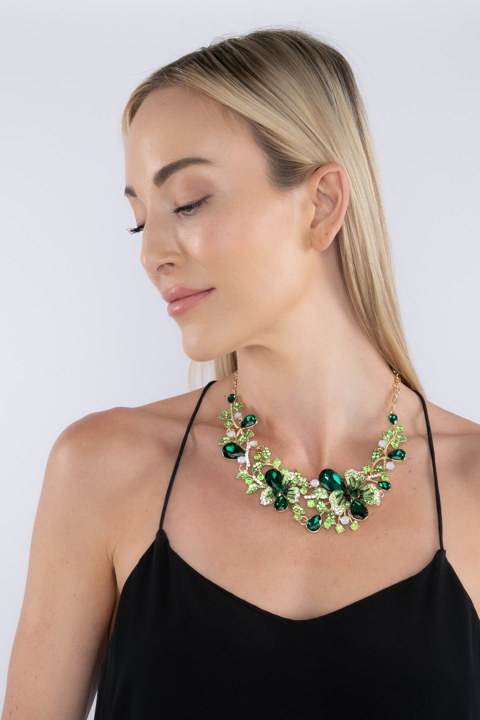 The Kallen Sonoran Gold Statement Necklace Set – Calli Co. Silver