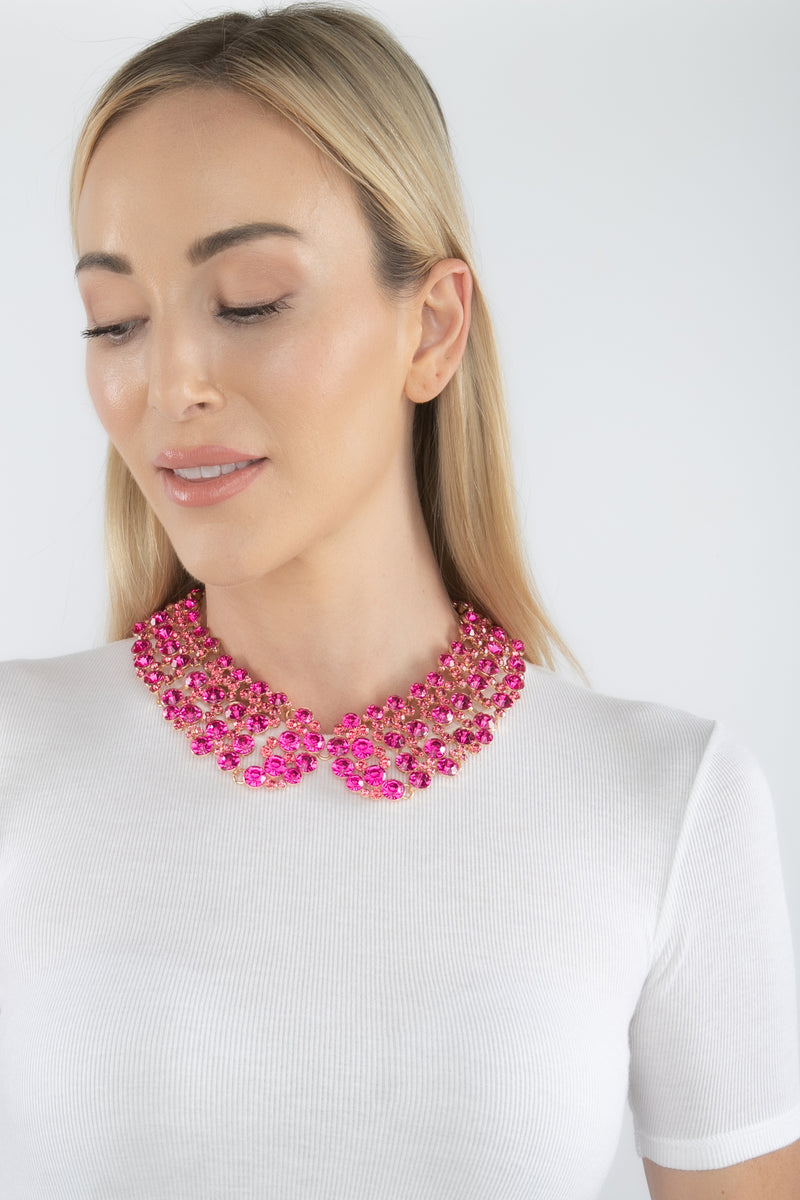 Diana Hot Pink Statement Necklace