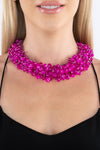 Harper Collar Statement Necklace - Hot Pink