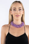 Harper Collar Statement Necklace - Lavendar
