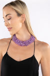 Harper Collar Statement Necklace - Lavendar