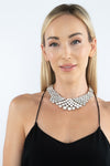 clear stone collar statement necklace