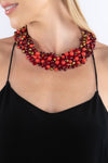 Harper Red Collar Statement Necklace