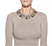 Clementine Statement Necklace - Charcoal