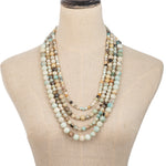 Agate Multi-Strand Beaded Necklace