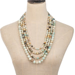 Agate Multi Strand Beaded Necklace