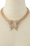 Ciana Cuban Link Butterfly Necklace