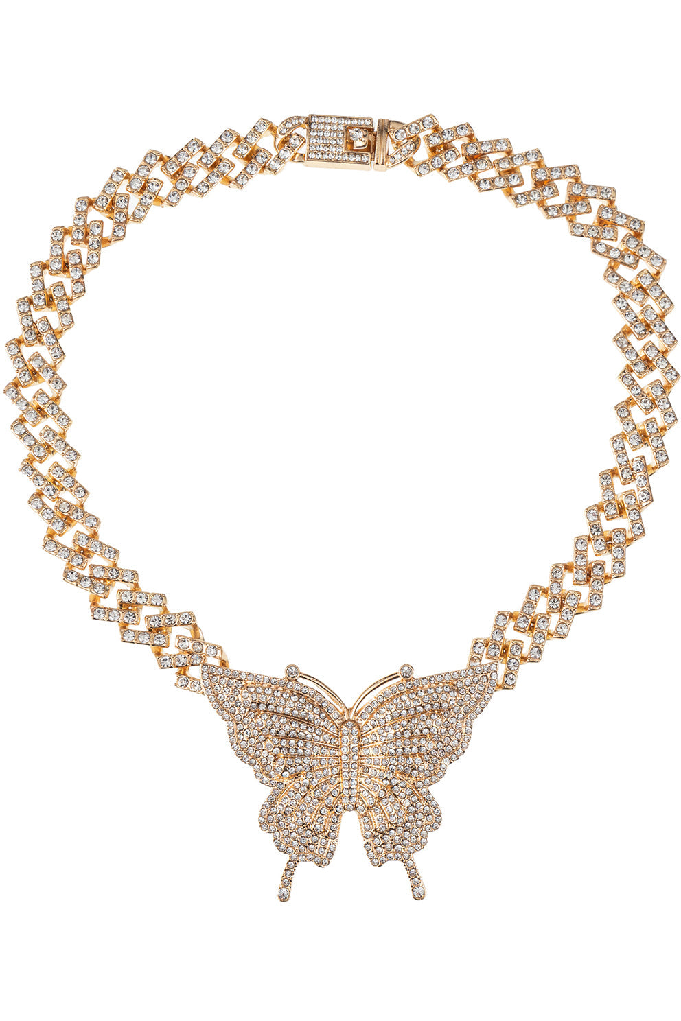 Ciana Cuban Link Butterfly Necklace