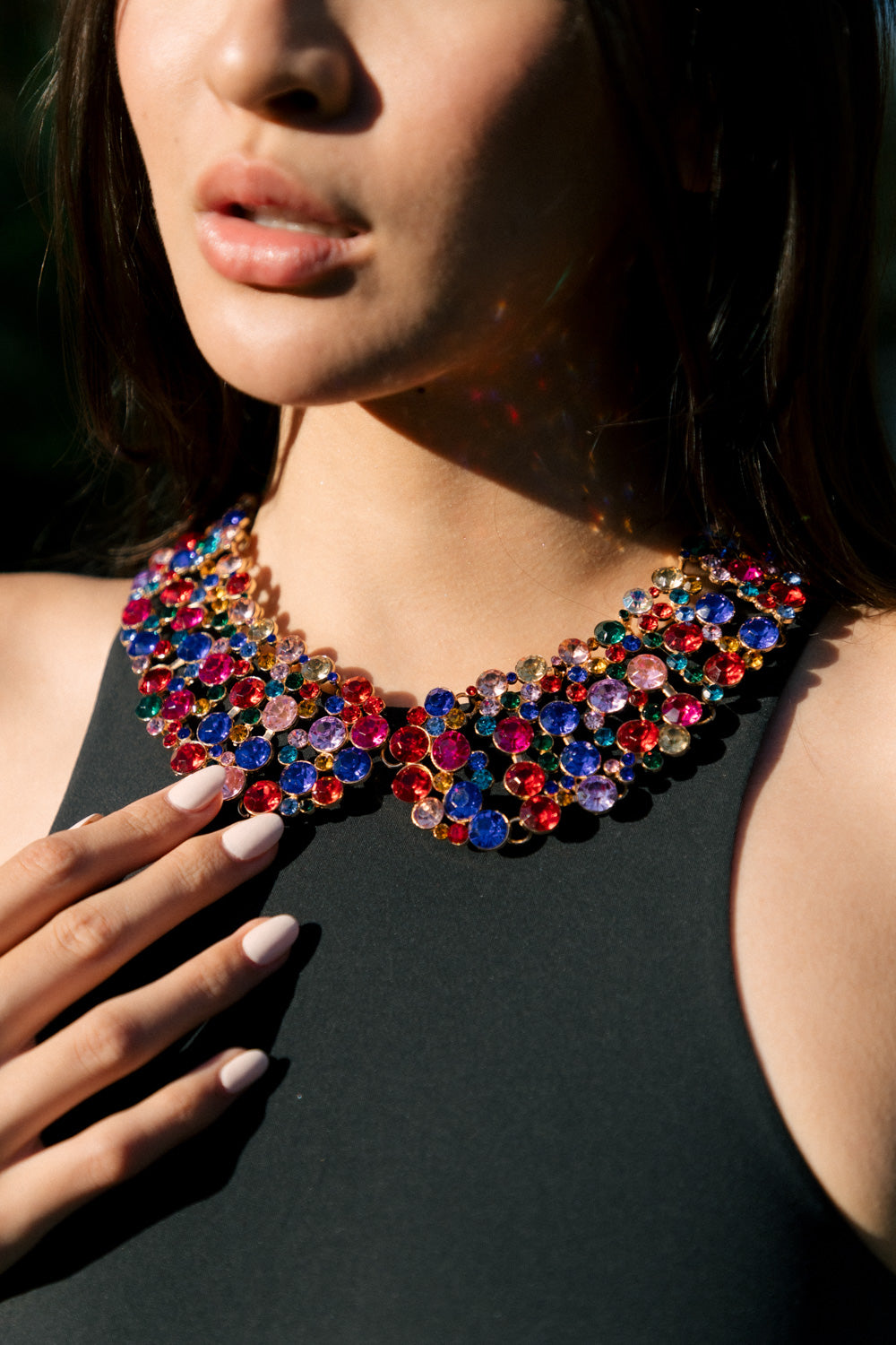 Colorful Statement Necklace Diana Collar Necklace Multi Eye Candy Los Angeles