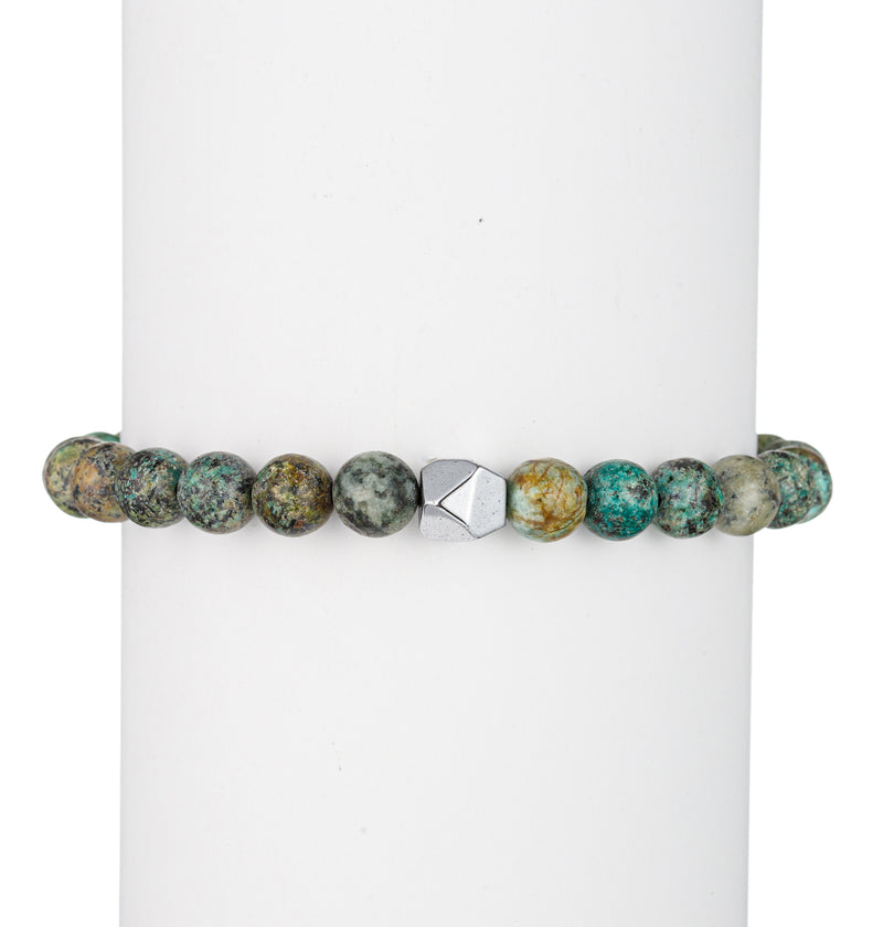 Lucas Agate Beaded Adjustable Bracelet