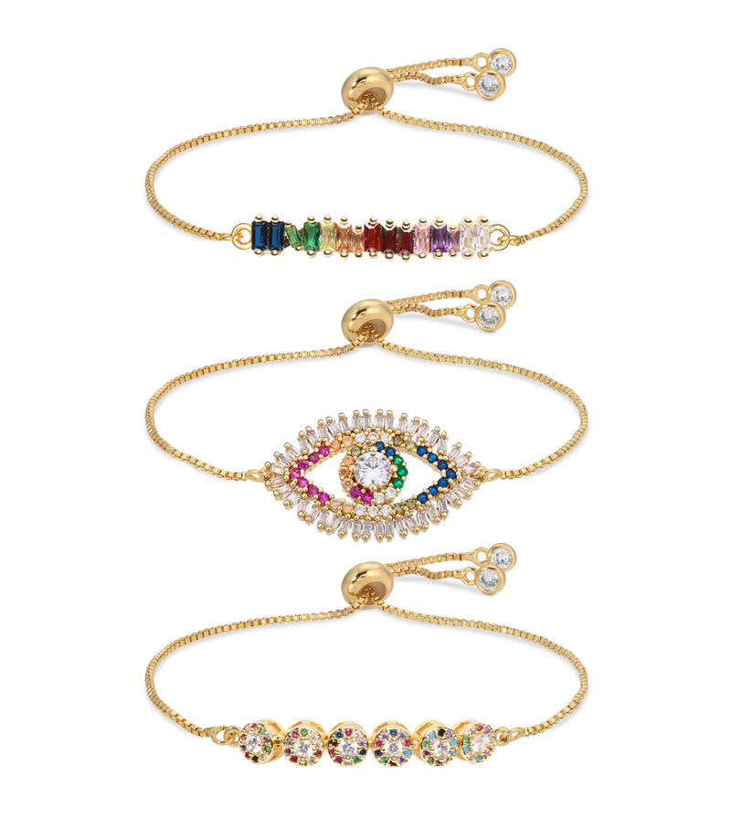 Súliya Rainbow CZ Bracelet Set