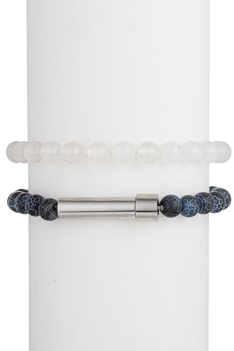 Jean 2 Piece Agate Bracelet Set