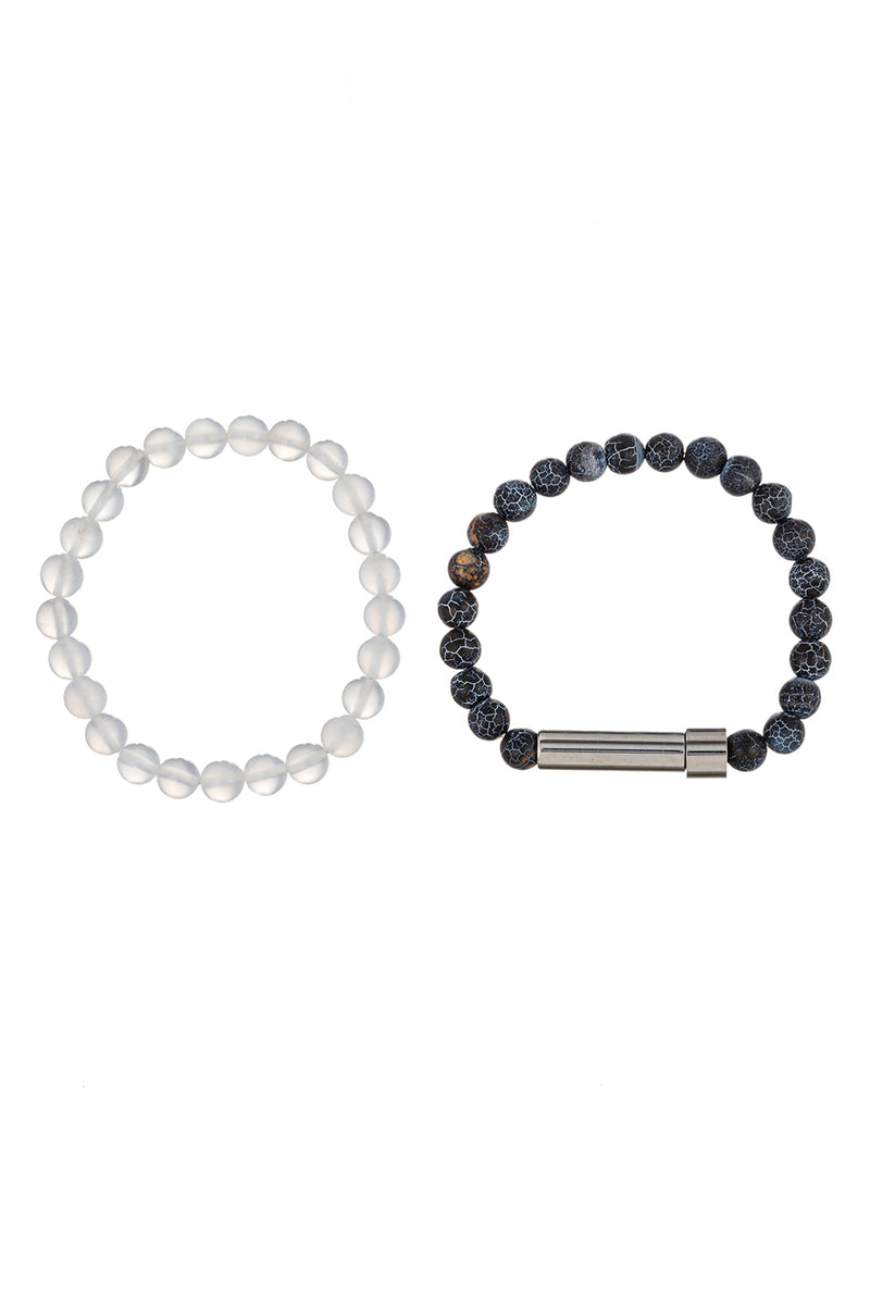 Jean 2 Piece Agate Bracelet Set