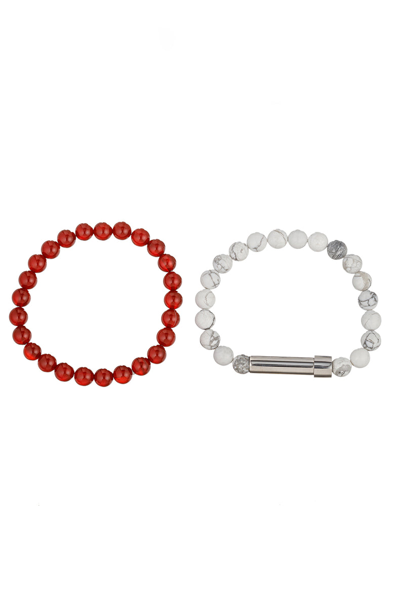 Jean 2 Piece Agate Bracelet Set