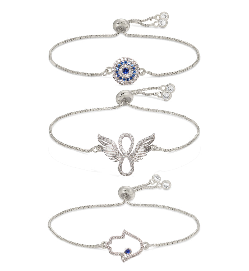 Sarita Bracelet Set - Silver