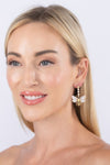 Bumble Bee CZ Dangle Earrings