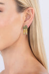 Dana Carrot 18K Gold Plated CZ Drop Earrings