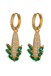 Yellow Corn 18K Gold Plated CZ Drop Earrings