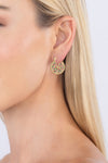 Pizza To My Heart CZ Loop Earrings