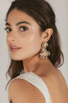 Sofie Gold Flower Drop Earrings