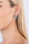 Lime Slice Cubic Zirconia Stud Earrings
