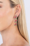 Watermelon CZ Drop Earrings