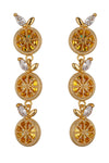 Mini Lime Cubic Zirconia Drop Earrings