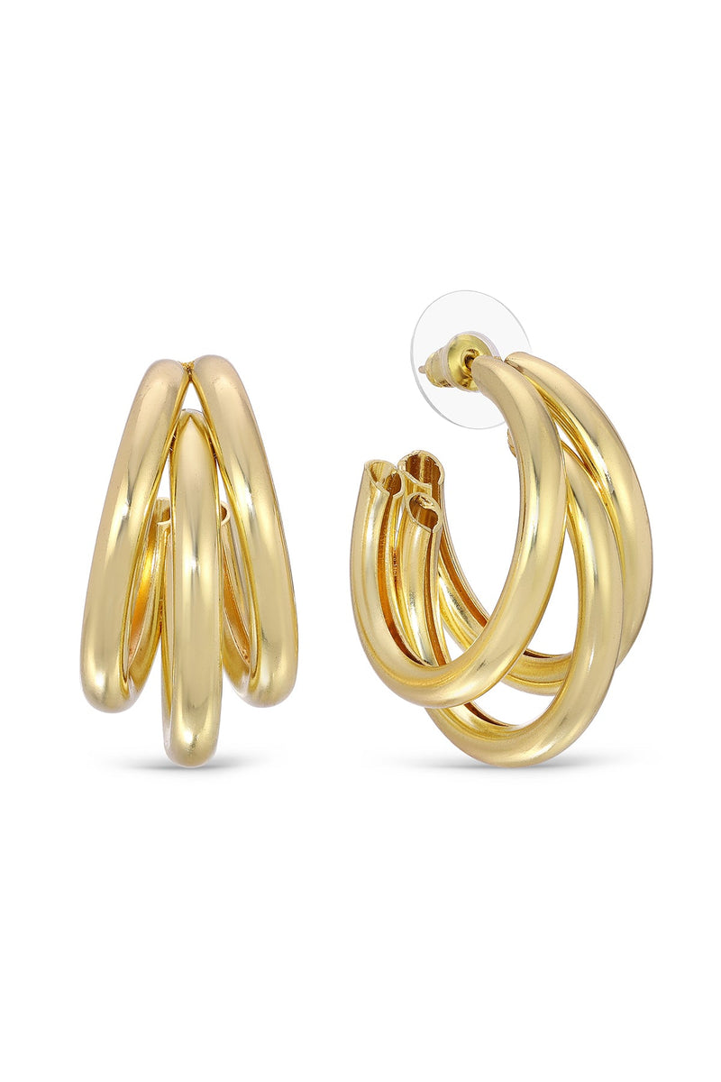 Lydia 3 Loop Drop Earrings
