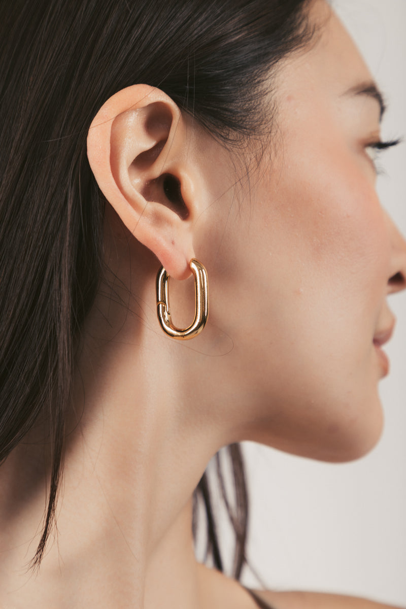 Square Huggie Earrings