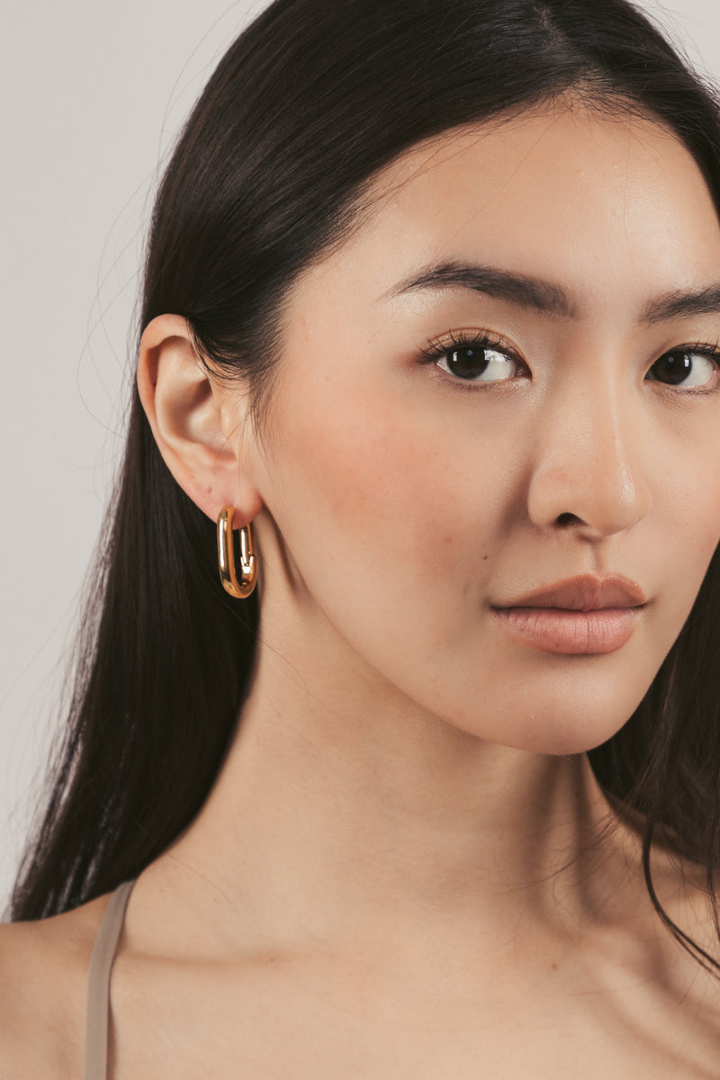Square Huggie Earrings