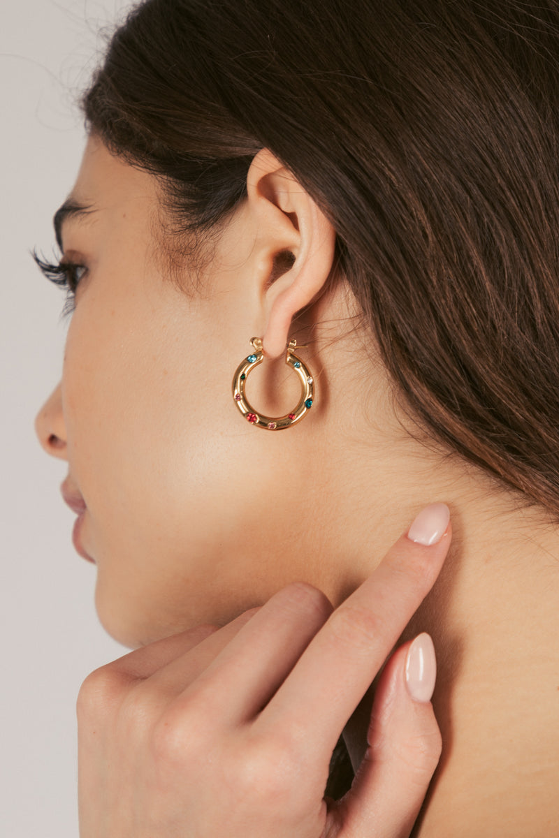 Britt Cubic Zirconia Loop Earrings